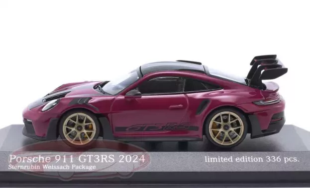 Minichamps Porsche 911 992 Gt3 Rs Coupe Weissach Package 2024 Gold Rims 1:43 413062123