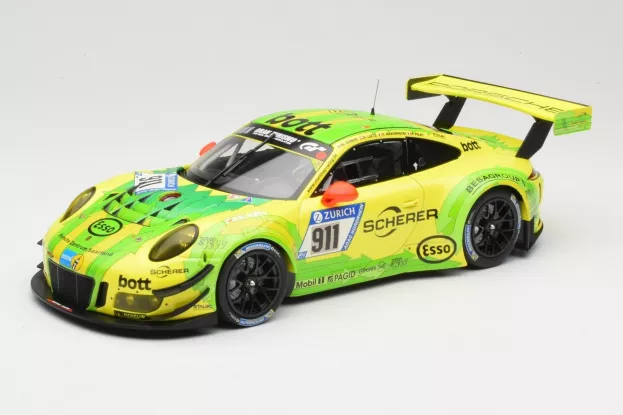 Minichamps Porsche 911 991-2 Gt3 R Manthey Racing N 911 24h Nurburgring 2017 R.dumas F.makowiecki P.pilet R.lietz 1:43 155176911