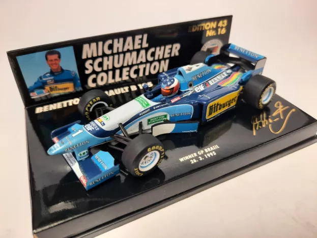 Minichamps Benetton F1 B195 Renault N 1 Brazil Gp 1995 M.schumacher 1:43 510954301