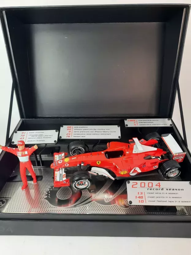 Hot Wheels Ferrari F1 F2004 N 1 Alltime Career Record Leader Michael Schumacher 2004 World Champion 1:18 L6235