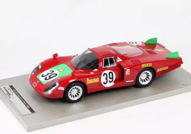 Tecnomodel Alfa Romeo 33 2 Long Tail N 39 4th 24h Le Mans 1968 I.giunti N.galli 1:18 TM18-08C