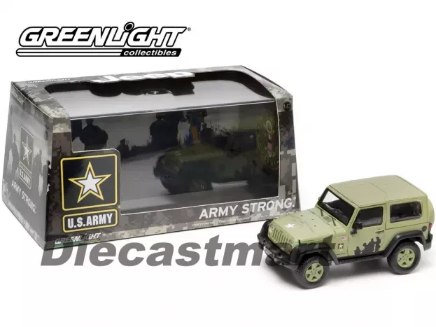 Greenlight Jeep Wrangler Hard-top Us Army 2014 1:43 86042