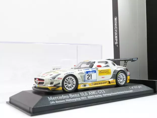 Minichamps Mercedes Sls Amg Gt3 Team Rowe Racing N 21 24h Nurburgring 2013 Hartung Heyer Rehfeld Hohenadel 1:43 410133221
