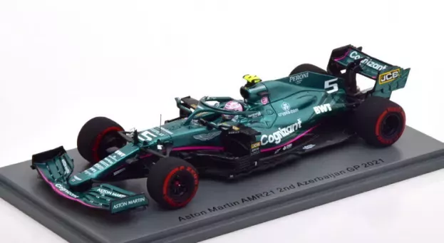 Spark Aston Martin F1 Amr21 Mercedes M12 Eq Power+ Team Cognizant Formula One N 5 2nd Azerbaijan Gp 2021 Sebastian Vettel 1:43 S7680