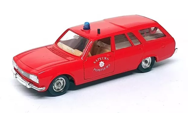Solido Peugeot 504 Pompiers Fire Engine 1970 1:43 23D