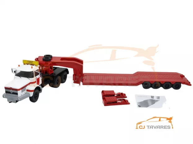 IXO Models Berliet Tb015 M3 6x4 Truck Rimorchio Pianale 1960 Trasporti Eccezionali 1:43 TTR024