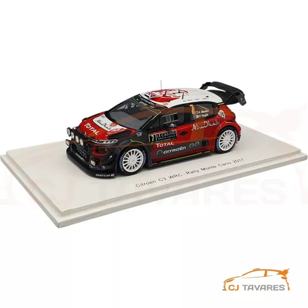 Spark Citroen C3 Wrc Team Total Abu Dhabi N 7 Rally Montecarlo 2017 K.meeke P.nagle 1:43 S5155