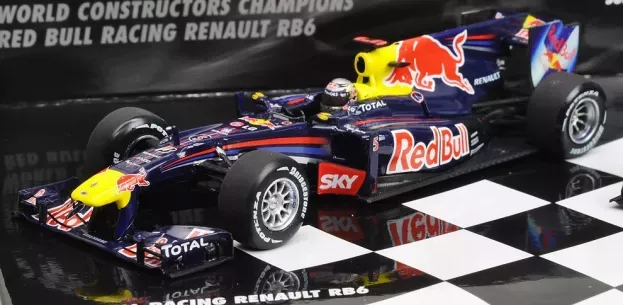 Minichamps Red Bull Set X2 F1 Rb6 N 5 N 6 2010 S.vettel M.webber Constructor World Champion 1:43 412100506