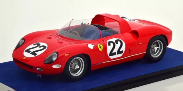 Looksmart Ferrari 250p Spider 3.0l V12 Team Ferrari Spa Sefac N 22 3rd 24h Le Mans 1963 Mike Parkes Umberto Maglioli Con Vetrina With Showcase 1:18 LS18LM07