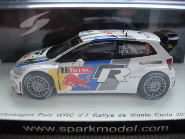 Spark Volkswagen Polo R Wrc Vw Motorsport Red Bull N 7 Rally Montecarlo 2013 J.m.latvala M.anttila 1:43 S3358