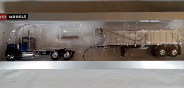 WSI Models Cat Cat Ct680 6x4 Blue East Dump Trailer 1:50 39-1003