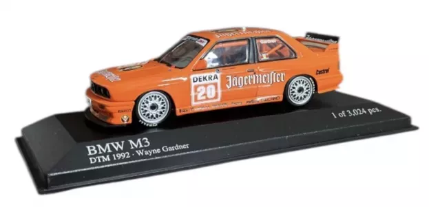 Minichamps Bmw M3 N 20 Jaegermeister Dtm 1992 W. Gardner 1:43 430922020