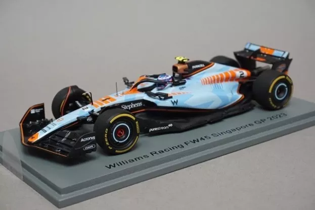 Spark Williams F1 Fw45 Team Williams Racing Gulf N 2 Singapore Gp 2023 Logan Sargeant 1:43 S8931