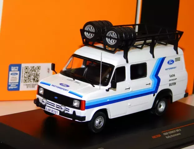 IXO Models Ford Transit Mkii Van Team Motorsport Rally Assistance With Accessories 1986 1:43 RAC328