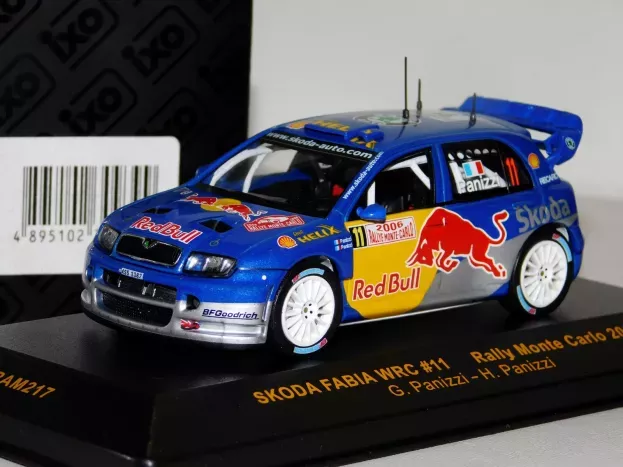 IXO Models Skoda Fabia Wrc Red Bull N 11 Rally Montecarlo 2006 G.panizzi H.panizzi 1:43 RAM217