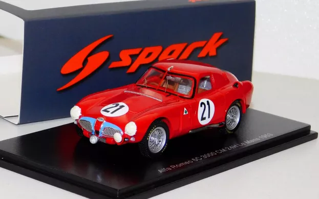 Spark Alfa Romeo 6c 3000 3.5l S6 Team Spa Alfa Romeo N 21 24h Le Mans 1953 C.sanesi P.carini 1:43 S4702