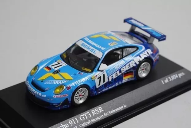 Minichamps Porsche 911 Gt3rsr N 71 24h Le Mans 2007 Collin Felberayr 1:64 640076771