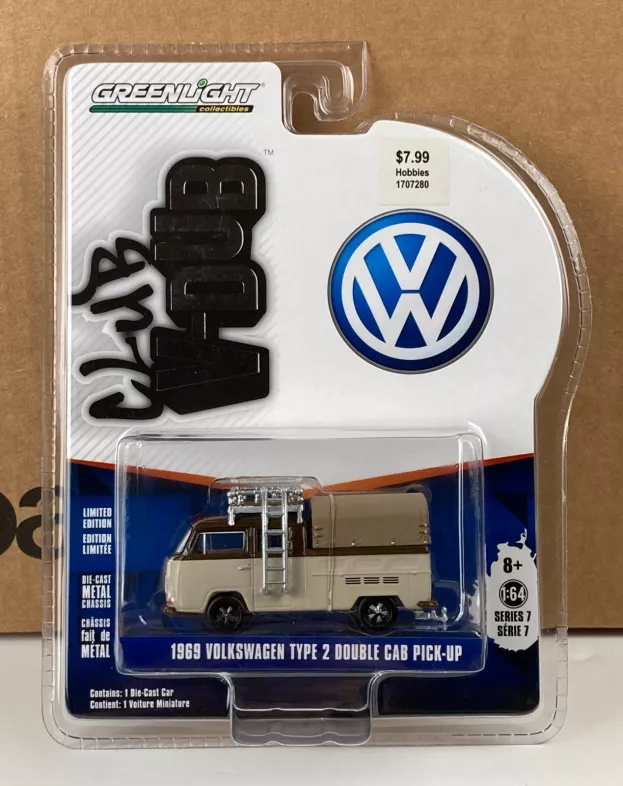 Greenlight Volkswagen T2 Double Cabine Pick-up Closed 1969 1:64 29920E