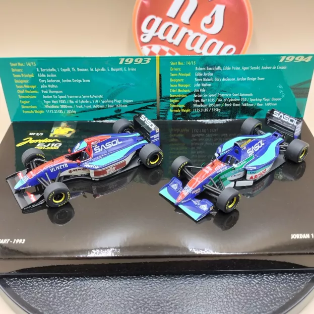 Minichamps Jordan F1 Set 2x Jordan 1993 & 1994 1:43 402109394