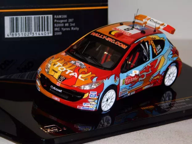IXO Models Peugeot 207 S2000 N 8 3rd Rally Irc Ypres 2009 Freddy Loix Frederic Micletto 1:43 RAM386