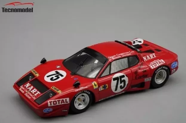Tecnomodel Ferrari 365 Gt4 bb 4.4l Team North American Racing N.a.r.t. N 75 24h Le Mans 1977 Francois Migault Lucien Guitteny 1:43 TM43-36B