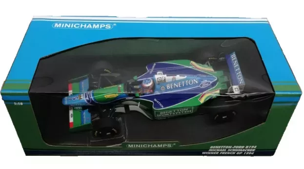 Minichamps Benetton F1 B194 Ford Mild Seven N 5 Michael Schumacher Winner French Gp 1994 World Champion 1:18 113940705