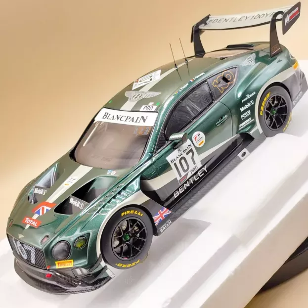 Truescale Bentley Continental Gt3 4.0l Volkswagen Twin-turbo V8 Team Total M-sport N 107 24h Spa 2019 S.kane J.pepper J.gounon 1:18 TS0259