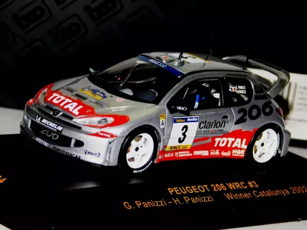 IXO Models Peugeot 206 Wrc N 3 Winner Rally Catalunya 2002 G.panizzi H.panizzi 1:43 RAM084