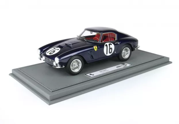 BBR Ferrari 250gt Swb 30.l V12 Team F.tavano N 16 24h Le Mans 1960 Fernand Tavano Pierre Dumay loustel Con Vetrina With Showcase 1:18 BBR1861C-VET