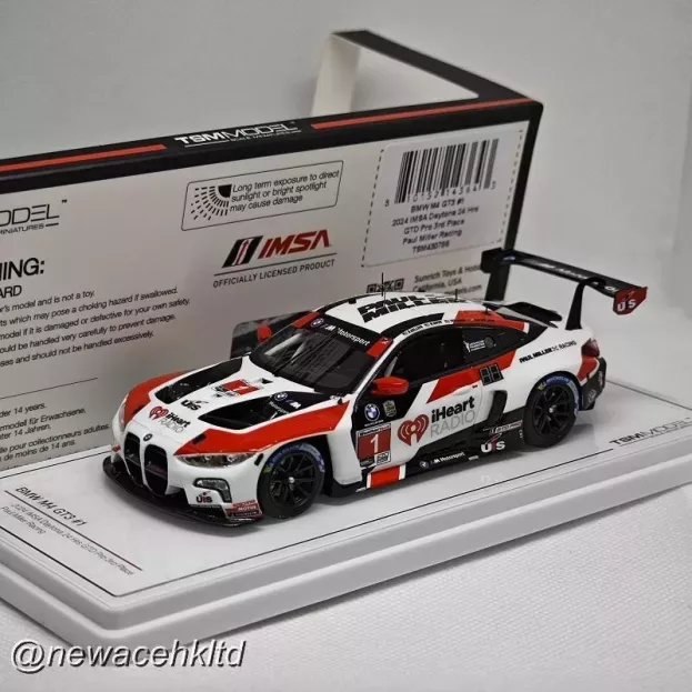 Truescale Bmw 4-series M4 Gt3 3.0l Twin Turbo Team Paul Miller Racing N 1 3rd Gtd Pro Class Imsa 24h Daytona 2024 Bryan Sellers Madison Snow Neil Verhagen Sheldon Van Der Linde 1:43 TSM430786