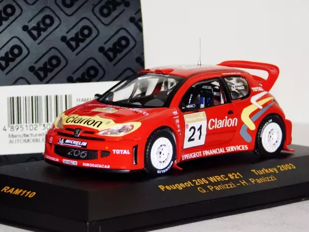 IXO Models Peugeot 206wrc N 21 Rally Turkey 2003 G.panizzi H.panizzi 1:43 RAM110