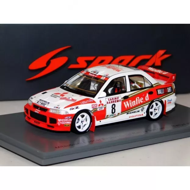 Spark Mitsubishi Lancer Evolution Mkiii N 8 8th Rally Sanremo 1996 D.auriol D.giraudet 1:43 S6513