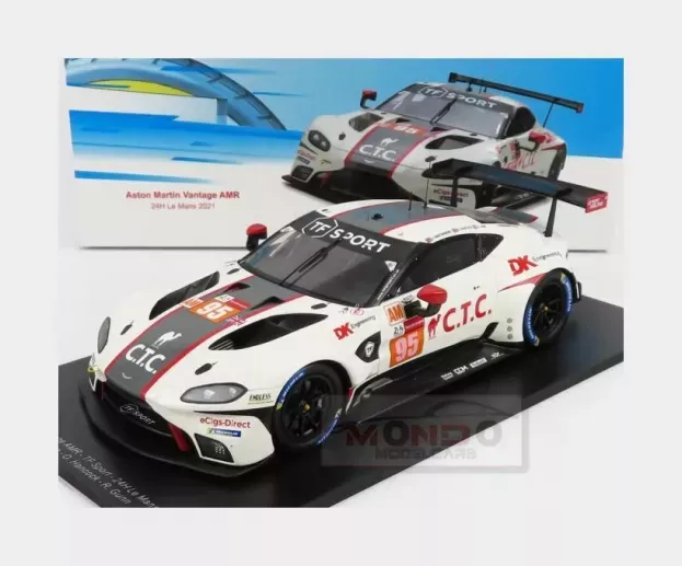 Spark Aston Martin Vantage Amr 4.5l V8 Turbo Team Tf Sport N 95 24h Le Mans 2021 J.hartshorne O.hancock R.gunn 1:18 18S705