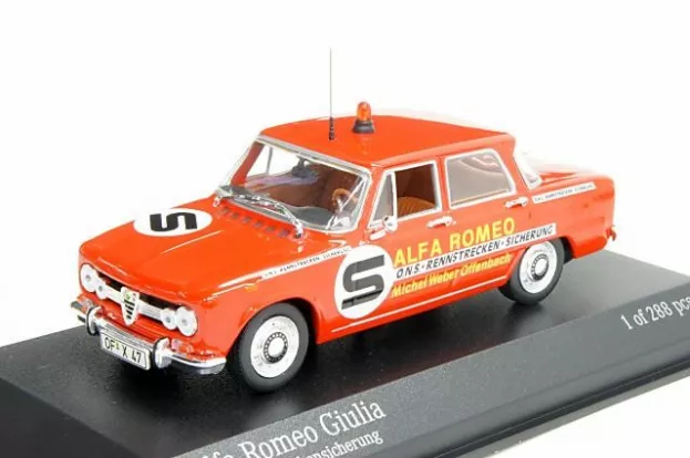 Minichamps Alfa Romeo Giulia Ons Rennstrecken-sicherung 1973 1:43 400120994