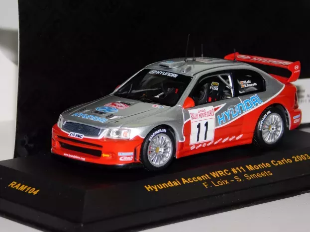 IXO Models Hyundai Accent Wrc N 11 Rally Montecarlo 2003 F.loix S.smeets 1:43 RAM104