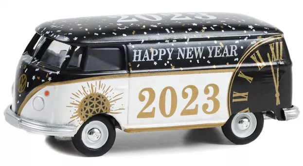 Greenlight Volkswagen T1 Type 2 Panel Van 1962 Happy New Year 2023 1:64 30436