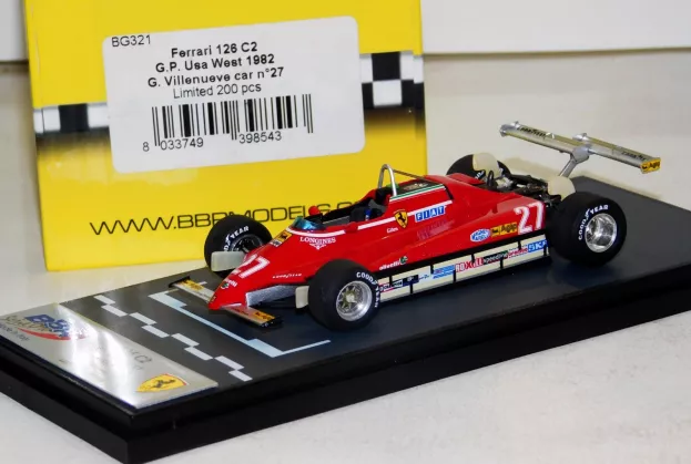 BBR Ferrari F1 126 C2 N 27 Usa West Gp 1982 Gilles Villeneuve 1:43 BG321