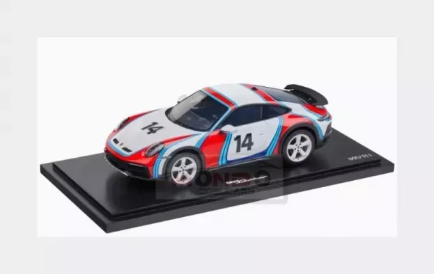 Spark Porsche 911 992 Coupe Martini Racing Livery N 14 Rally Dakar 2023 Con Vetrina With Showcase 1:18 WAP0210030PDKM