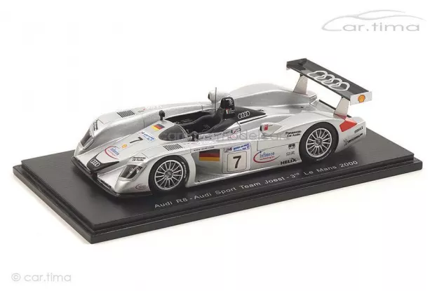 Spark Audi R8 3.6l Turbo V8 Team Audi Sport Joest N 7 3rd 24h Le Mans 2000 Michele Alboreto Rinaldo Capello Christian Abt 1:43 S3699