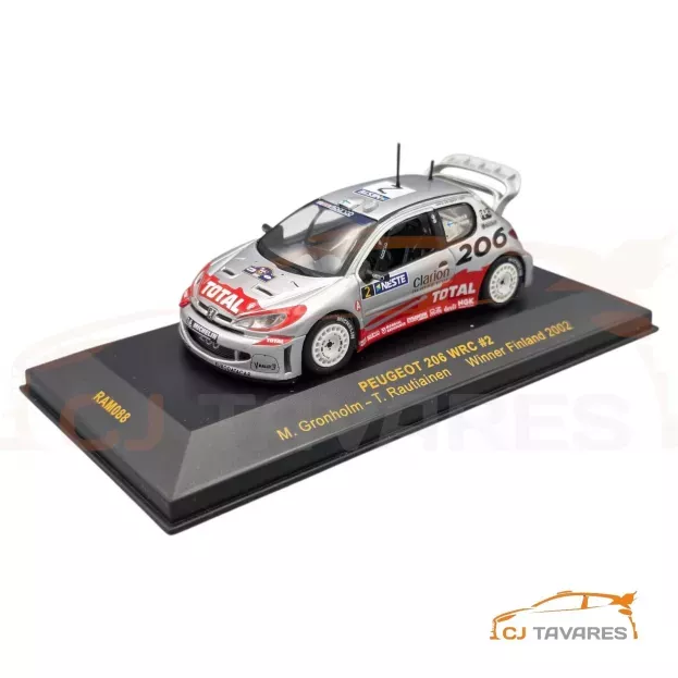 IXO Models Peugeot 206 Wrc N 2 Winner Rally Finland 2002 M.gronholm T.rautiainen 1:43 RAM088
