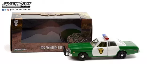 Greenlight Plymouth Fury Police Chickasaw County Sheriff 1975 1:24 84096