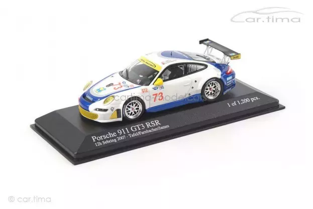 Minichamps Porsche 911 997 Gt3 Rsr N 73 12h Sebring 2007 Jim Tafel Ian James Dominik Fernbacher 1:43 400076473