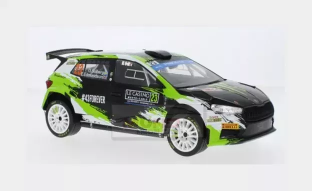 IXO Models Skoda Fabia Rs Rally2 Team Toksport Wrt2 N 23 Rally Montecarlo 2023 Oliver Solberg Elliot Edmondson 1:18 18RMC155A.22