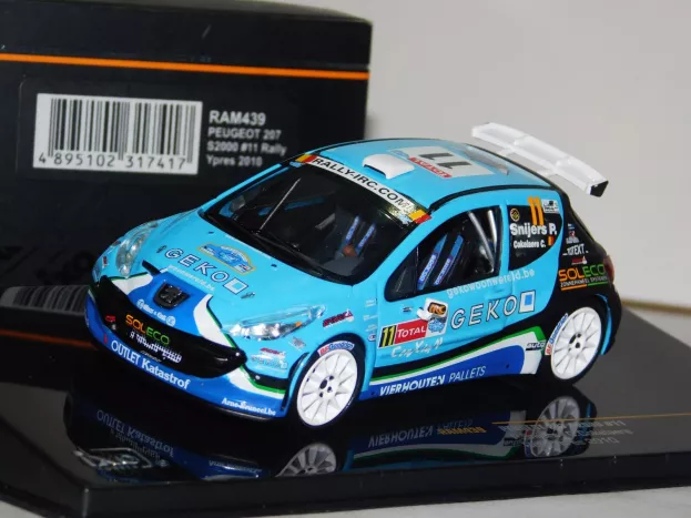IXO Models Peugeot 207 S2000 N 11 Rally Ypres 2010 P.snijers C.cokelaere 1:43 RAM439