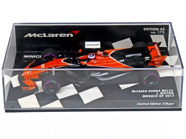 Minichamps Mclaren F1 Mcl32 Team Honda N 22 Monaco Gp 2017 Jenson Button 1:43 537174322