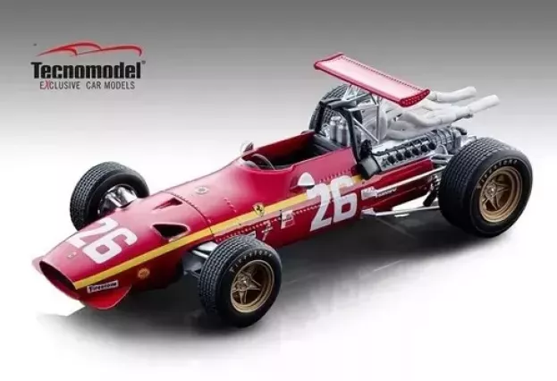 Tecnomodel Ferrari F1 312f1 68 N 26 French Gp 1968 J.ickx 1:18 TM18-132A
