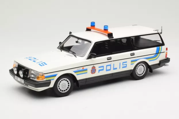 Minichamps Volvo 240gl Break Sweden Polis Police 1986 1:18 155171480