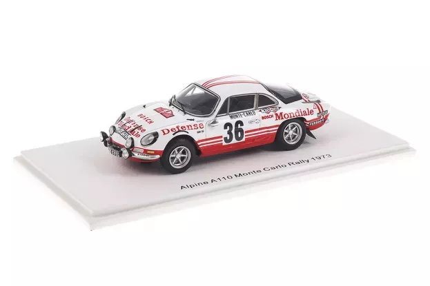 Spark Renault A110 Alpine N 36 Rally Montecarlo 1973 B.wollek P.thimonier 1:43 S6111