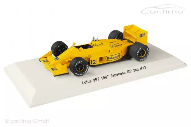 Spark Lotus F1 Honda 99t N 12 2nd Gp Japan 1987 Ayrton Senna 1:43 R70183