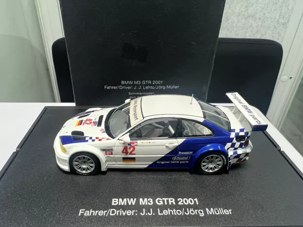 Minichamps Bmw 3-series M3 Gtr V8 N 42 Alms 2001 J.j.letho J.muller 1:43 80420139179